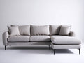 Canapé d'angle - Tissu - 278x162x85 cm - Gris perle - Moderne