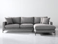 Canapé d'angle - Tissu - 292x168x84 cm - Gris moyen - Contemporain aérien