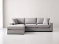 Canapé d'angle - Tissu - 284x164x84 cm - Gris clair - Moderne