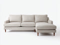 Canapé d'angle - Tissu - 288x164x86 cm - Beige grège - Scandinave contemporain
